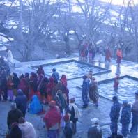 Two holy ponds infront of the temple